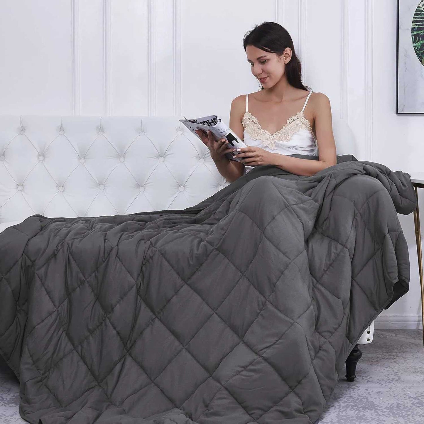 Couverture Lestée | DreamSleep Bamboo™ 9,1 kg - Havre de Nuit