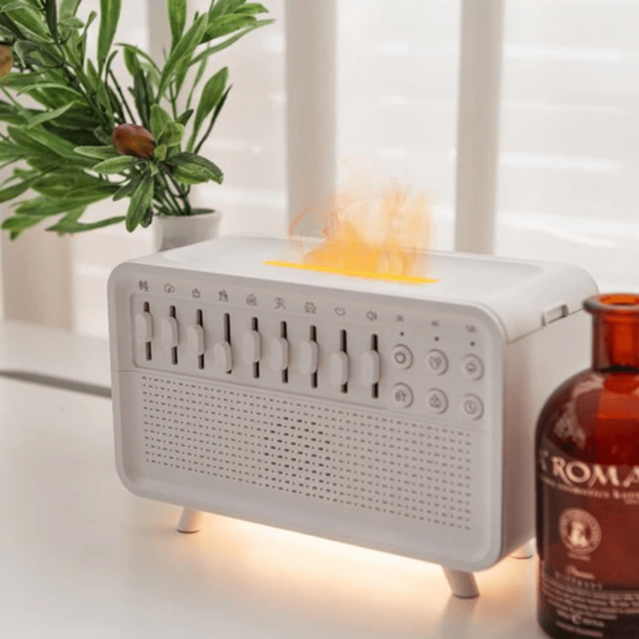 HALÖ™ 5 - en - 1 | HUMIDIFICATEUR D'AIR, DIFFUSEUR D'HUILES ESSENTIELLES, LUMIÈRE, BRUITS BLANCS & BLUETOOTH - Havre de Nuit