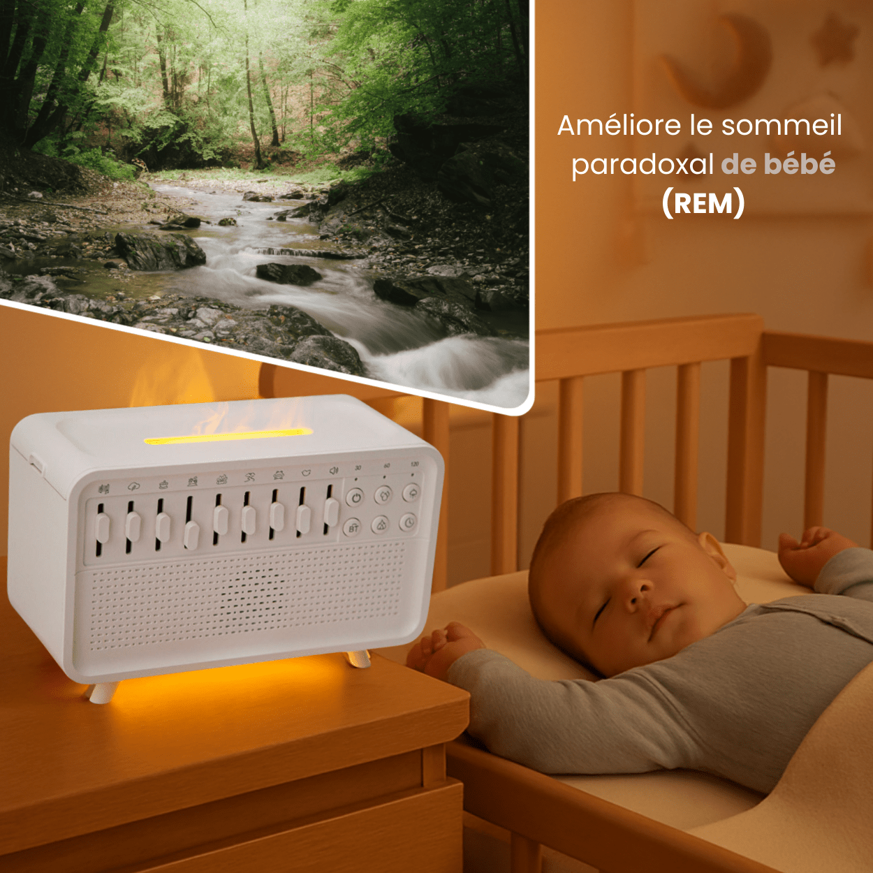 HALÖ™ Baby 4 - en - 1 | HUMIDIFICATEUR D'AIR BÉBÉ, DIFFUSEUR D'HUILES ESSENTIELLES, LUMIÈRE & SONS DE LA NATURE (Copy) - Havre de Nuit