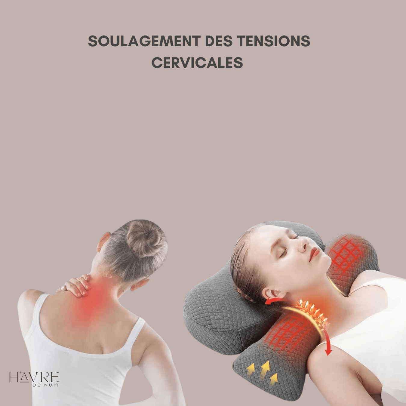 OREILLER CERVICAL | CervicalComfort™ - Havre de Nuit