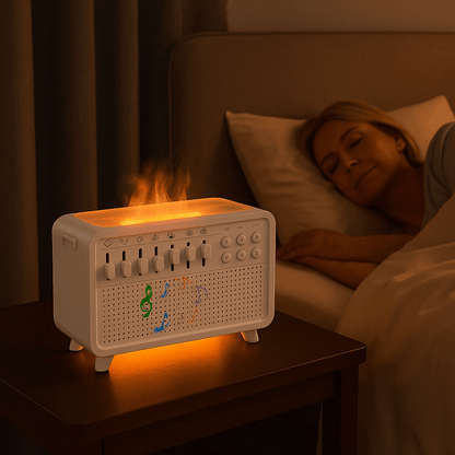 Humidificateur d'air femme qui dort