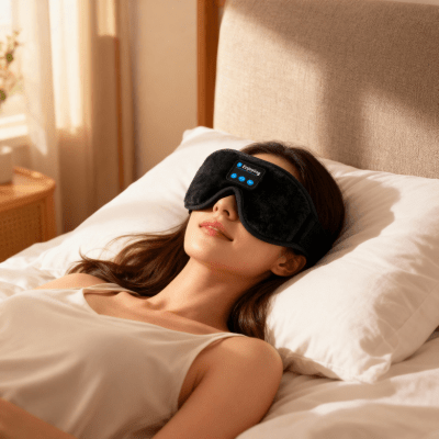 Masque de Nuit Bluetooth | SleepSonic™ - Havre de Nuit