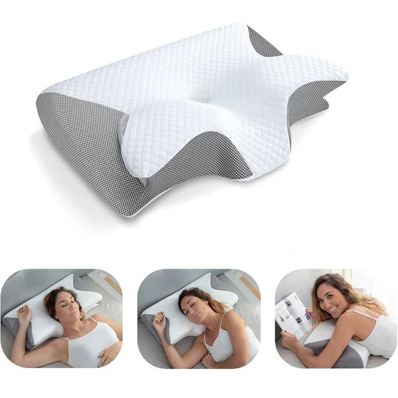 Oreiller Ergonomique Cervical - FoamCervicalPillow™ - Gris - Havre de Nuit