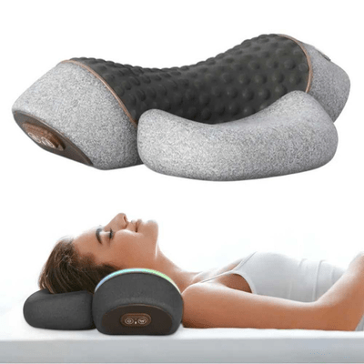 OREILLER MEMOIRE DE FORME | CerviPro™ Massant et Chauffant - Havre de Nuit