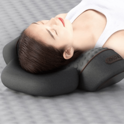 OREILLER MEMOIRE DE FORME | CerviPro™ Massant et Chauffant - Havre de Nuit