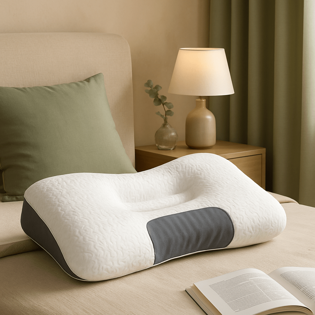 oreiller-memoire-de-forme-sur-un-lit