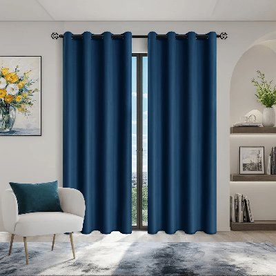 Rideau Occultant - SunProtectionCurtains™ - Bleu Foncé - Havre de Nuit