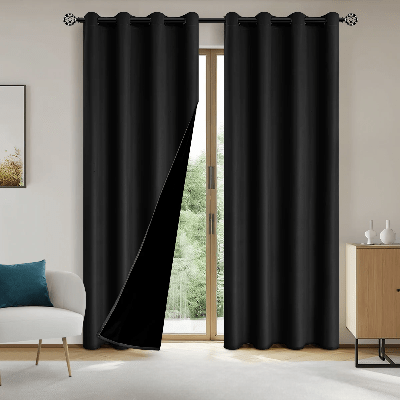 Rideau Occultant - SunProtectionCurtains™ - Noir - Havre de Nuit